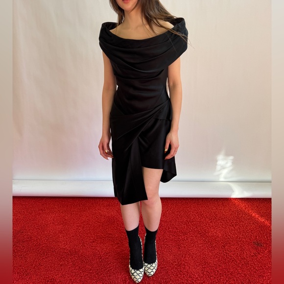 Vivienne Westwood Shoes - Vivienne Westwood ICONIC PUMP SQUIGGLE DARK BLUE ON WHITE USED